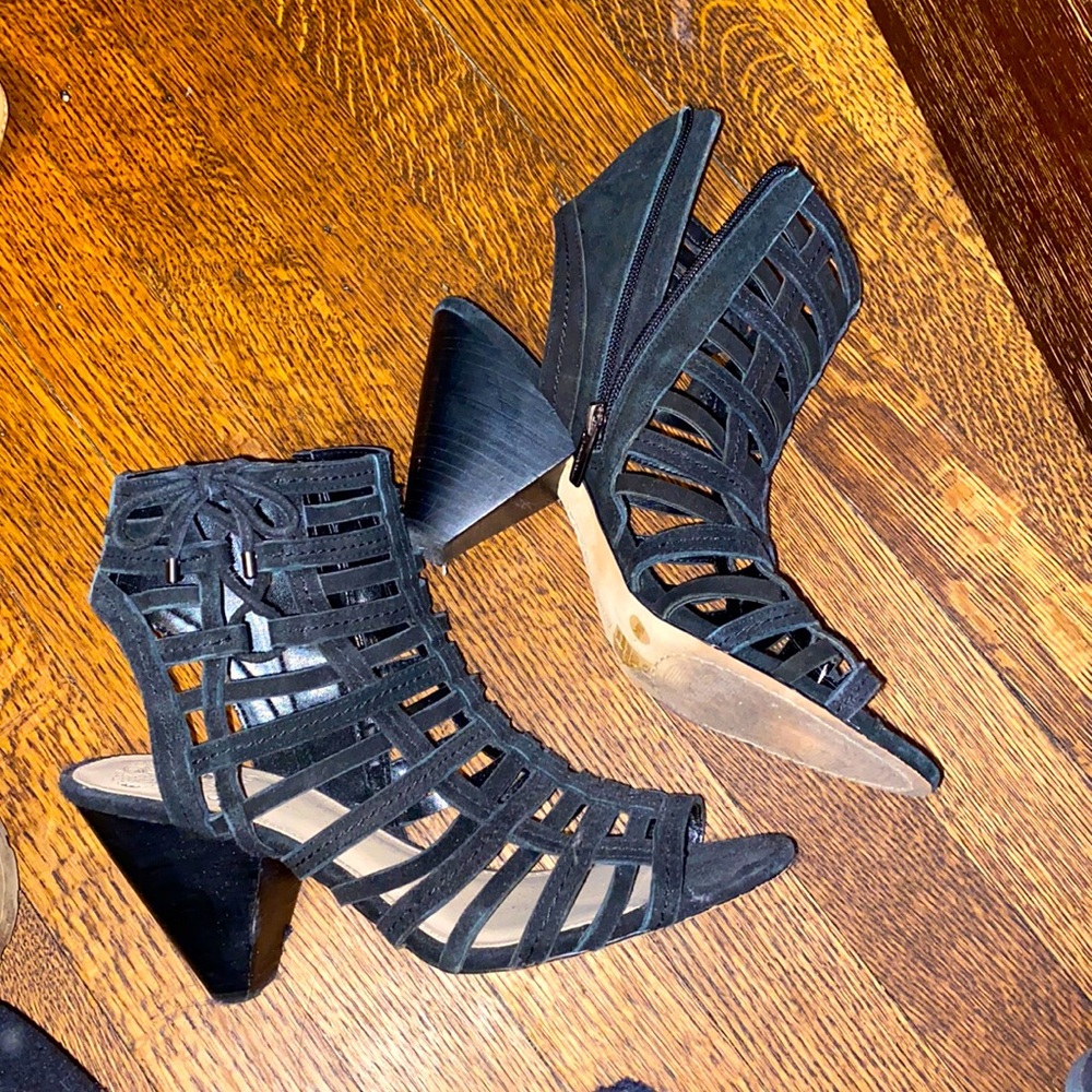 Strappy, black heels - Vince Camuto